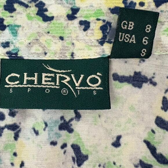 Chervò Sport Women’s Zip Golf Jacket  US Sz 6 Small Top Yellow Floral Sunblock - Picture 5 of 8